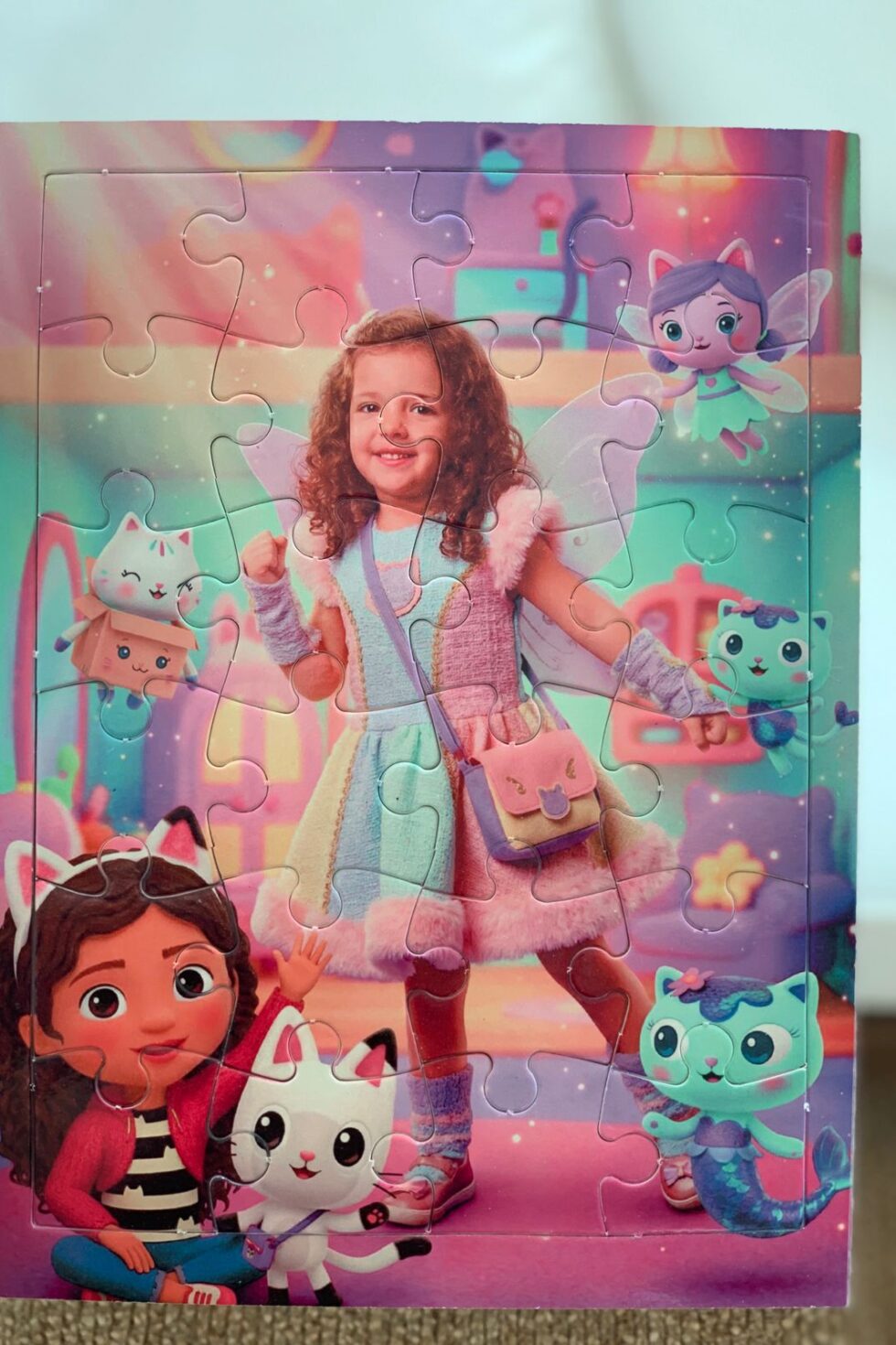 Quebra Cabeças Personalizado - Você com a Gabby na Casa Mágica