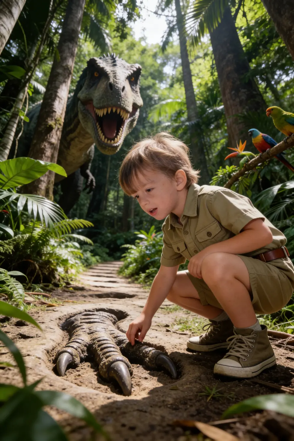 Quebra-Cabeça Personalizado - Você como Explorador de Dinossauros