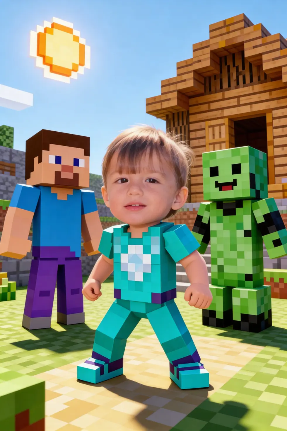 Quebra-Cabeça Personalizado - Você no Minecraft